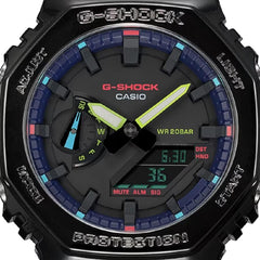 Casio G-Shock Analog-Digital World Time Watch - Black / Black / Multicolor