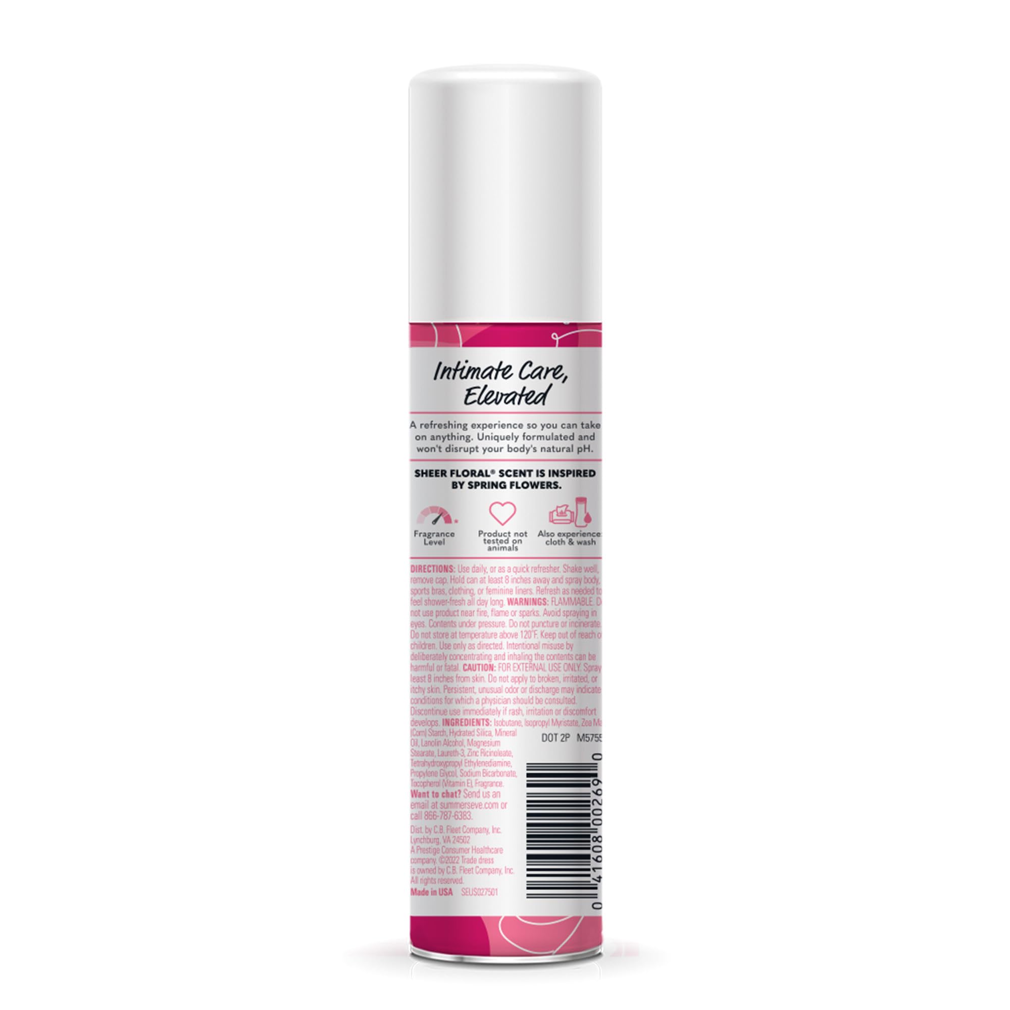Summer's Eve Sheer Floral Daily Refreshing Feminine Spray, 2 oz, 3 Pack