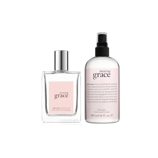 philosophy amazing grace eau de toilette Full SIze & Body Spritz bundle - Notes of bergamont, lily & musk