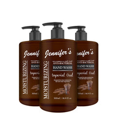 Jennifer's Antibacterial Hand Wash - Moisturizing Imperial Oud with Fresh Fragrance,500ml-Pack of 3