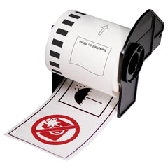 Betky - Continuous Black/Red on White Replacement Labels for Brother DK-2251 Printers (2-3/7 in x 50 ft), Use with Brother QL-800, QL-810W and QL-820NWB Printers [6 Rolls]