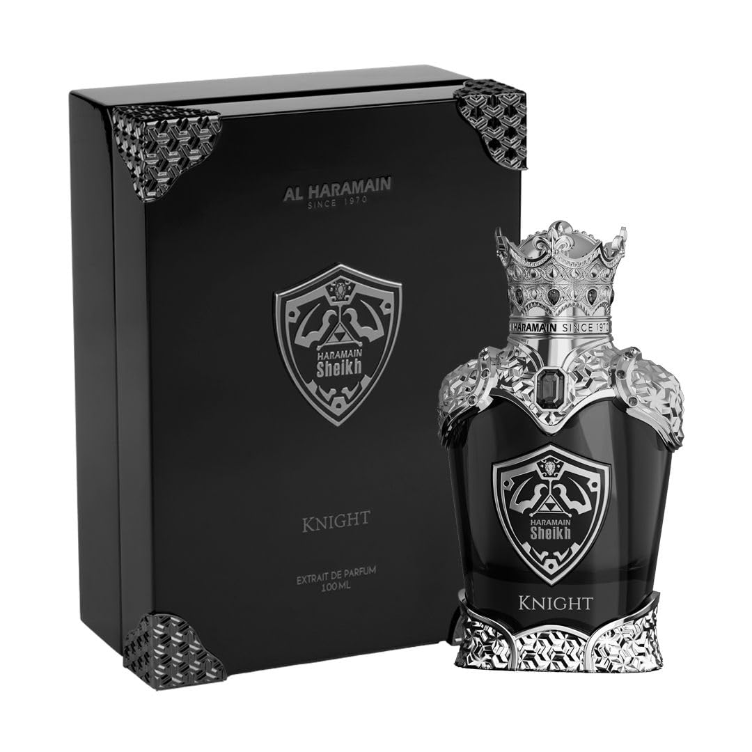 Al Haramain Sheikh Knight 100ml Extrait de Parfum | Oriental Woody Floral Perfume for Men & Women | Long-Lasting Oud, Amber, Vanilla, Sandalwood & Musk