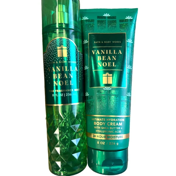 Bath & Body Works Fragrance Gift Sets (Vanilla Bean Noel Mist - Cream) Packaging Varies