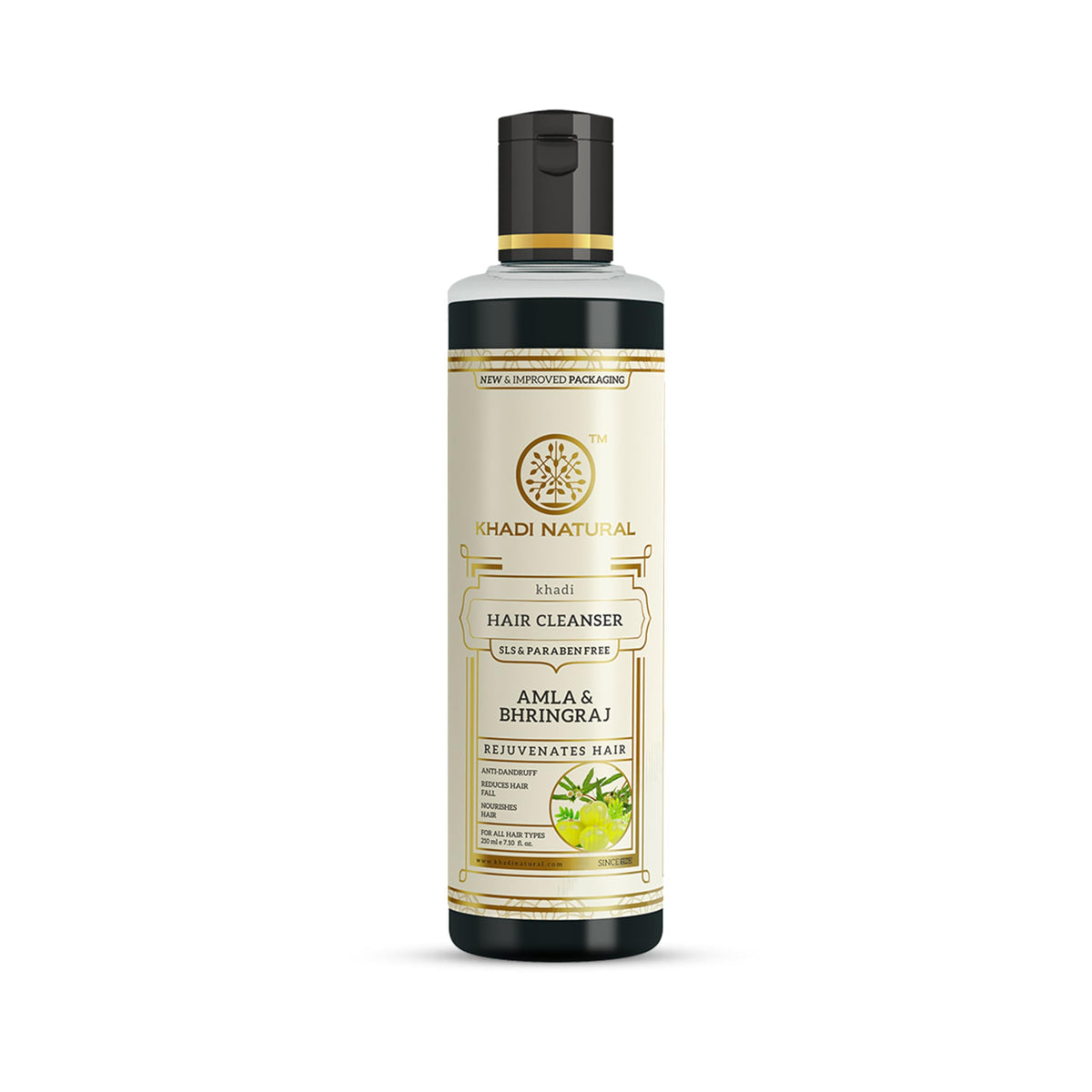Khadi Natural Ayurvedic A mla And Bhringraj Hair Cleanser(Shampoo), Sls And Paraben Free, 210 ml