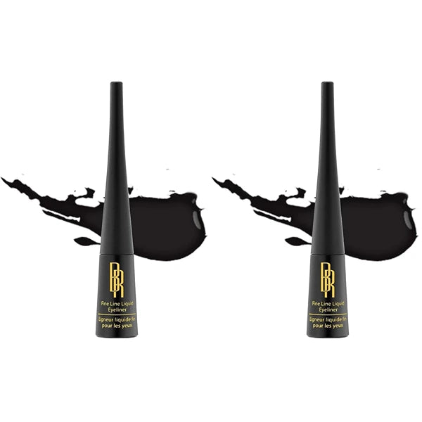 Black Radiance Fine Line Liquid Eyeliner, Black, 0.12 Fluid Ounce (Pack of 2)