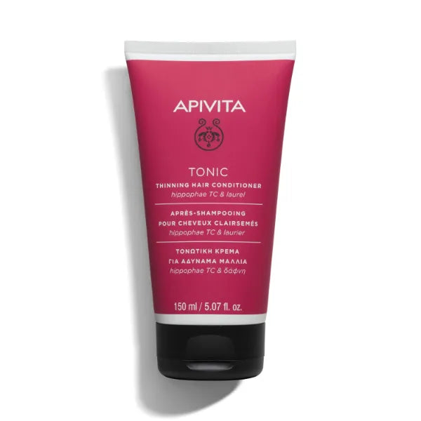 Apivita Tonic Thinning Hair Conditioner, Strengthens, Prevents Hair Thinning & Promotes Hair Growth with Hippophae Tonic Complex, Laurel & Propolis, Silicone-Free