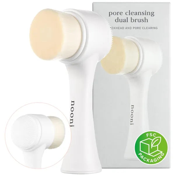 NOONI Pore Cleansing Tool – Dual-Sided Manual Facial Brush & Exfoliator