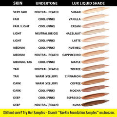 BaeBlu Organic Aloe-Based LUX Liquid Foundation, Natural Vegan Gluten-Free Made in USA, Coffee