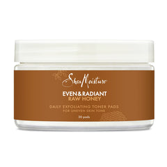 SheaMoisture, Even & Radiant Raw Honey, Daily Exfoliating Toner Pads, 30 Pads