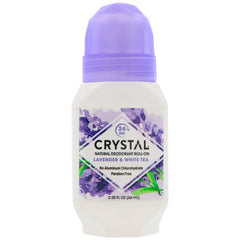 Crystal Essence Roll On Deodorant Lavender and White Tea - 2.25 fl oz
