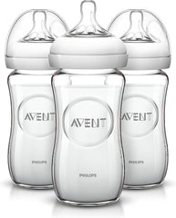 PHILIPS AVENT - Natural Baby Bottle Glass 8oz, 3pk