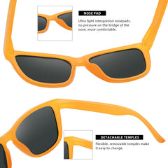 KANASTAL Polarized Sunglasses for Women, Classic Square Mens Sun Glasses, Lightweight Shades for Womens Outdoor 100% UV400 Protection Driving Fishing Golf Outdoor Activities
