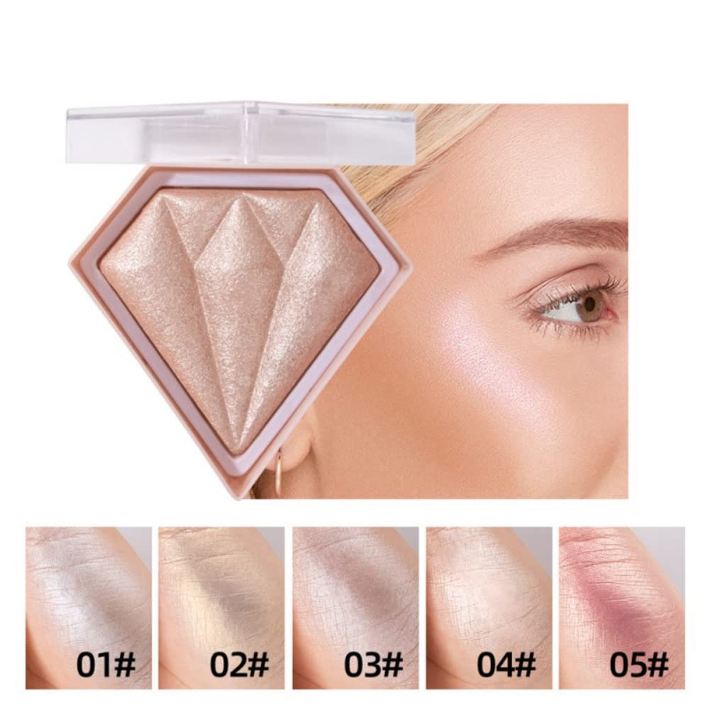 NLLNT Face Illuminator Palette Glow Highlighter Makeup Base Shimmer Powder Highlight Contour Bronzer… (04#)