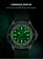 CURREN Original Fashion Men Watches Luxury Sports Silicone Strap Waterproof Quartz Wristwatch with Luminous Hands 8448