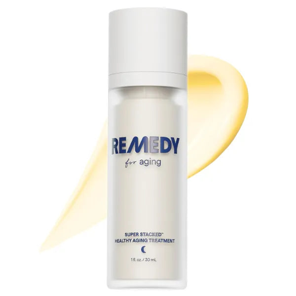Remedy for Healthy Aging - Retinal, Resveratrol, Glycolic Acid, Argireline, Ferulic Acid, Matrixyl 3000 - Anti-Aging Treatment for Wrinkles, Uneven Texture & Tone, 1 Fl Oz