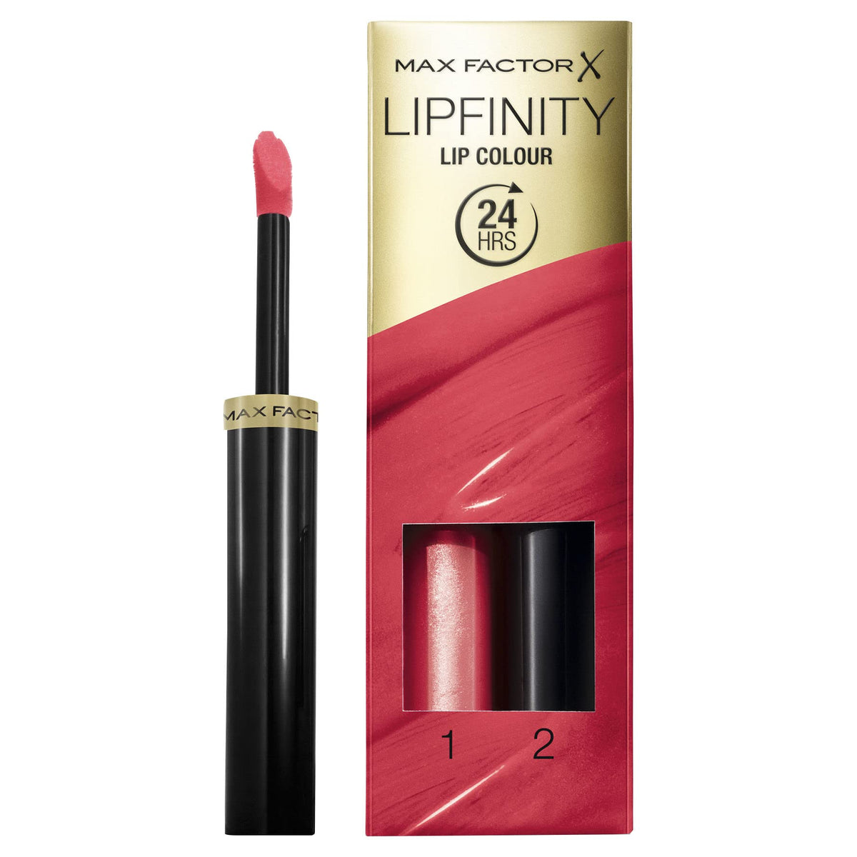 Max Factor Lipfinity Lip Colour Lipstick, 2-step Long Lasting, 026 So Delightful, 2.3 ml + 1.9 g