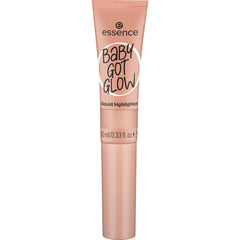 essence Baby GOT Glow Liquid Highlighter, No. 30, Gold, Defining, Express Result, Easy to Remove, Glossy, Vegan, Oil-Free, Paraben-Free, No Microplastic Particles, Pack of 10 ml