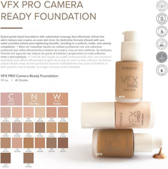 FARMASi Vfx Pro Foundation, Full Coverage Liquid Cream, Lightweight Long Lasting Coverage, Breathable Skin Moisturizer with Color True Matte Blending, Face Makeup, 1 fl. oz / 30 ml - Cool Light 05