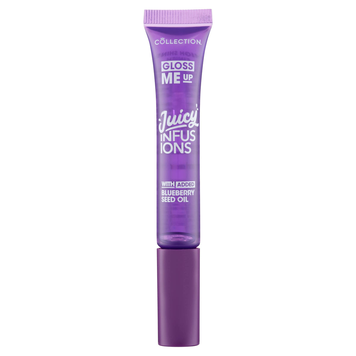 Collection Cosmetics Gloss Me Up Juicy Infusion Berry Lip Gloss, With Added Blueberry Seed Oil, Hydrating, For Dry Lips, Grape Scented, 9ml