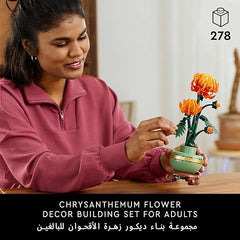 LEGO Icons Chrysanthemum Flower Building Set, Creative Model Kit for Adults to Build, Artificial Plant Gift for Women, Men, Her or Him, Home Office Decor Display from the Botanical Collection 10368