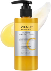 Missha Vita C All-In-One Bubble Foam Facial Cleanser | Deep Pore Detox | Magic Bubbles With 99% Pure Vitamin C | To Removes Impurities, Makeup, Blackheads, Whiteheads | 200Ml