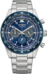 CITIZEN Stainless Steel Analog Blue Dial Men Watch-Ca4554-84L, Silver Band