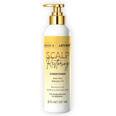 BASK & LATHER Scalp Restoring Conditioner, Sulfate-Free, Babassu, 8 FL OZ
