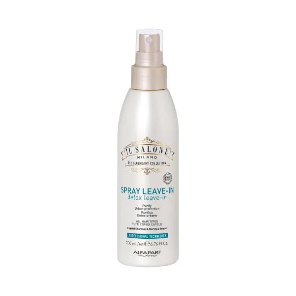 Il Salone Milano Detox Leave In Conditioner Spray for All Hair Types - Scalp Buildup Remover, Moisturizing Hair Detangler with Charcoal (6.76 oz / 200 ml)