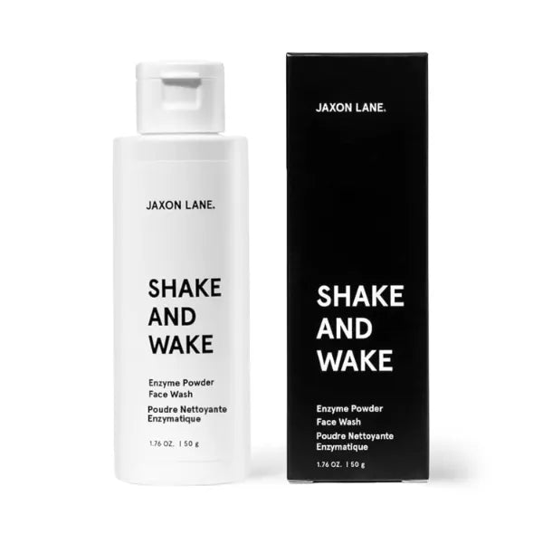 JAXON LANE Enzyme Powder Face Wash for Men | SHAKE AND WAKE Exfoliating Powder Cleanser, Anti Aging Pineapple & Papaya Enzyme Cleanser & Microfoliant with Vitamin C & E, Niacinamide & AHAs for a Deep Pore Clean