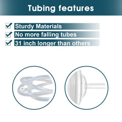 Replacement Tubing for Spectra S2 S1 9 Plus Avent Electric, BPA Free Replace Spectra Tubing Avent Tubing Motif Tubing lansinoh Tubing Ameda Tubing Made by Begical(Not Original Spectra S2 Accessories)