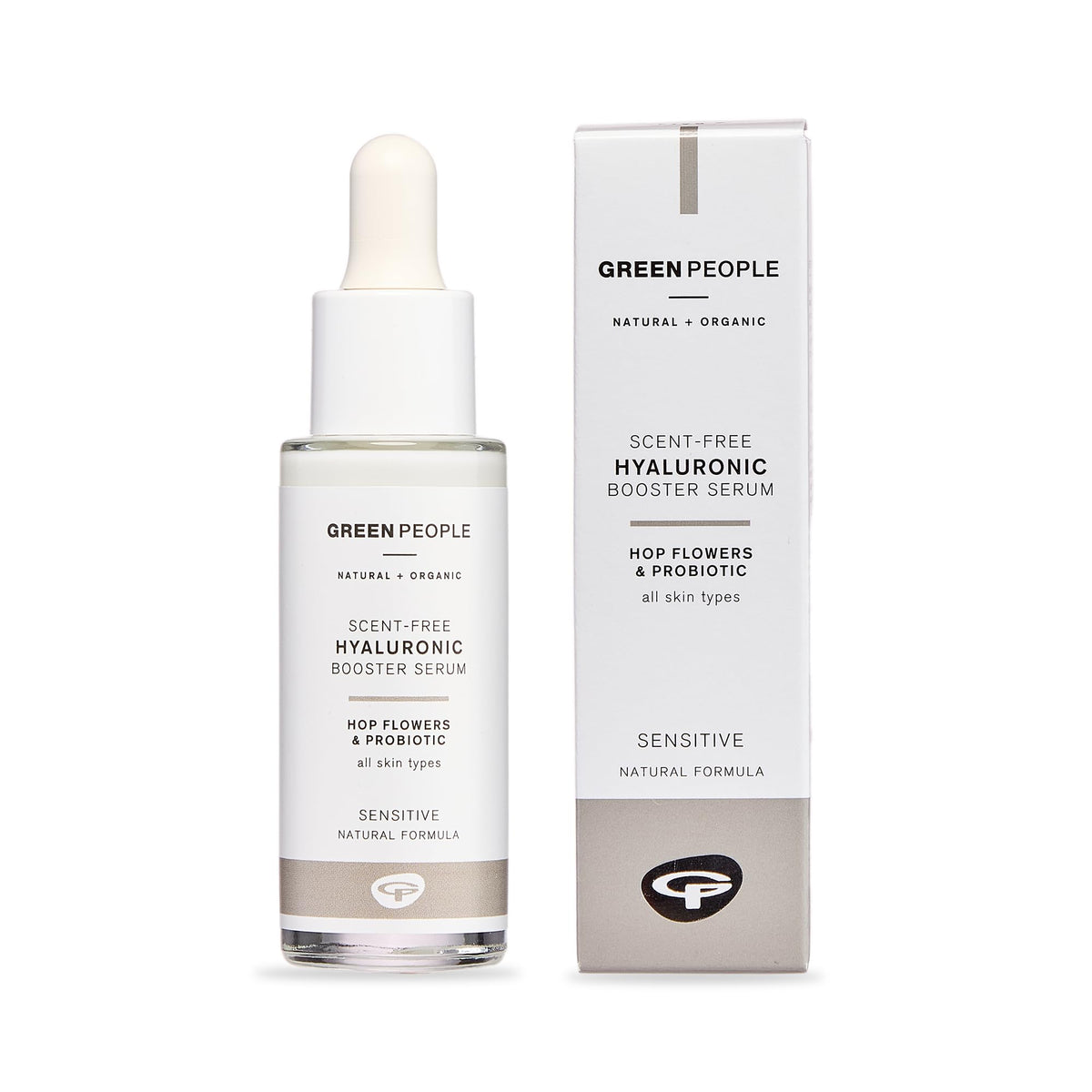 Green People Hyaluronic Booster Serum - Natural Hyaluronic Acid for Dry Skin, Ethyl Alcohol Free, Vegan, 28ml