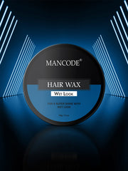 MAN CODE Hair Wax Wet Look Glossy Finish Super Shine Long Lasting Wet Look Easy Wash All Day Manageable Hair 100 gm Hair Wax for Men (Pack of 1)