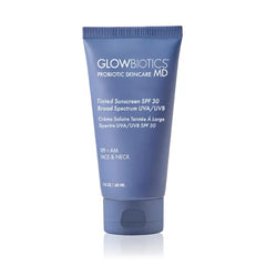 Glowbiotics Tinted Reef-Safe Sunscreen SPF 30: Non-Greasy Daily UVA/UVB Protection | Breathable Mineral Primer with Vitamins, 2 Fl Oz