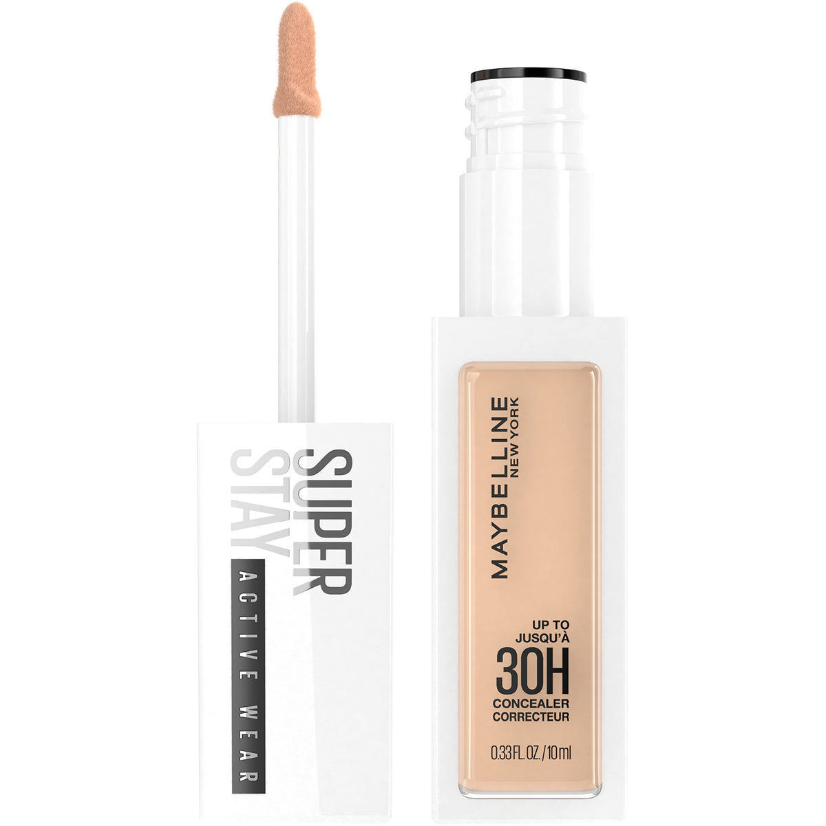 Maybelline Super Stay Liquid Concealer Makeup, Full Coverage Concealer, Up to 30 Hour Wear, Transfer Resistant, Natural Matte Finish, Oil-free, Available in 16 Shades, 20, 0.33 fl oz