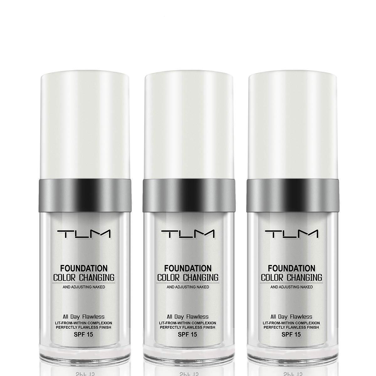 2 Pack Concealer Cover,Flawless Colour Changing Foundation Makeup Base Nude Face Liquid Cover Concealer