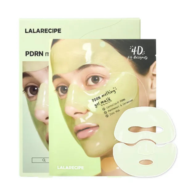 LALARECIPE PDRN Melting Hydrogel Night Mask, Centella-Derived PDRN for Skin Intense Soothing & Revitalizing, Intensive Overnight Calm Care Face Mask, Korean Skin Care (1.35 fl oz x 4ea