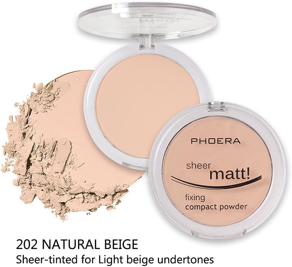 NLLNT Pressed Powder Foundation, Long-lasting Waterproof Concealer, Hydrating Powder Face Makeup