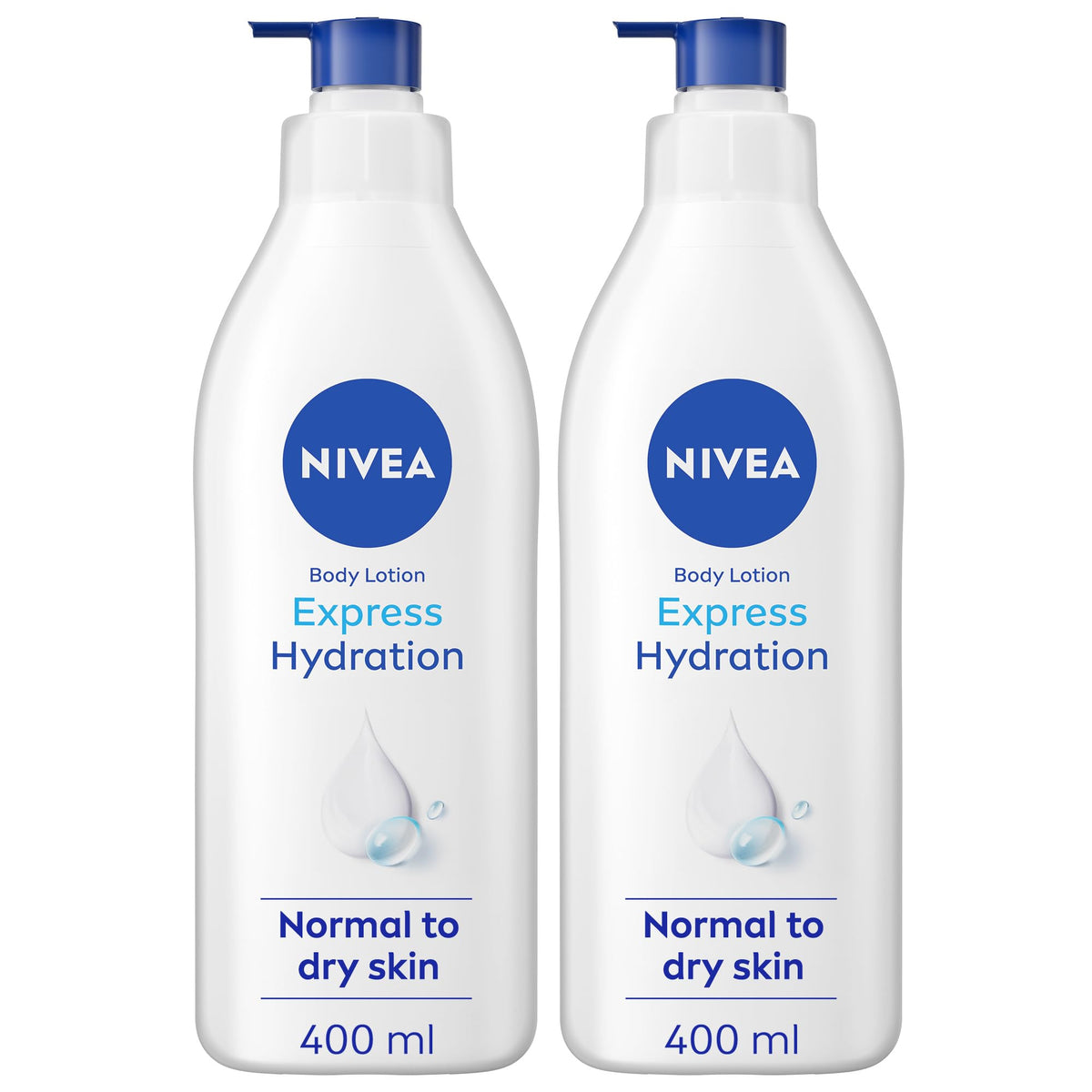NIVEA Express Hydration Body Lotion, Sea Minerals, Normal & Dry Skin, 400Ml, Pack Of 2