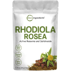 Micro Ingredients Rhodiola Rosea Root Extract, 50g Powder | Adaptogenic Herb Based Supplement with Active Rosavins & Salidrosides | Supports Energy & Relaxation | No GMOs, Filler Free
