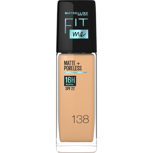 Maybelline New York New York Fit Me Matte & Poreless Foundation 16H Oil Control with SPF 22-138
