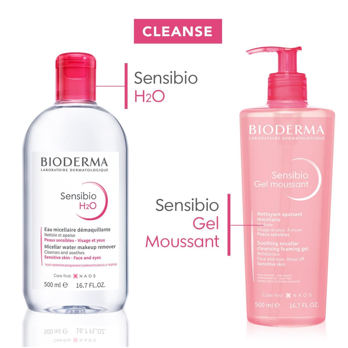 Bioderma Sensibio H2O Make-Up Removing Micellar Water - Sensitive Skin, 500ml