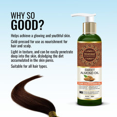 Morpheme Remedies Cold Pressed Sweet Almond Oil, 200ml