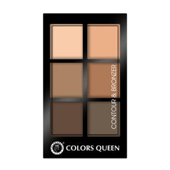 Colors Queen [Pack of 2] Contour & Bronzer Palette, Matte Finish, Blendable, Creamy Texture (#02, Pack of 2)