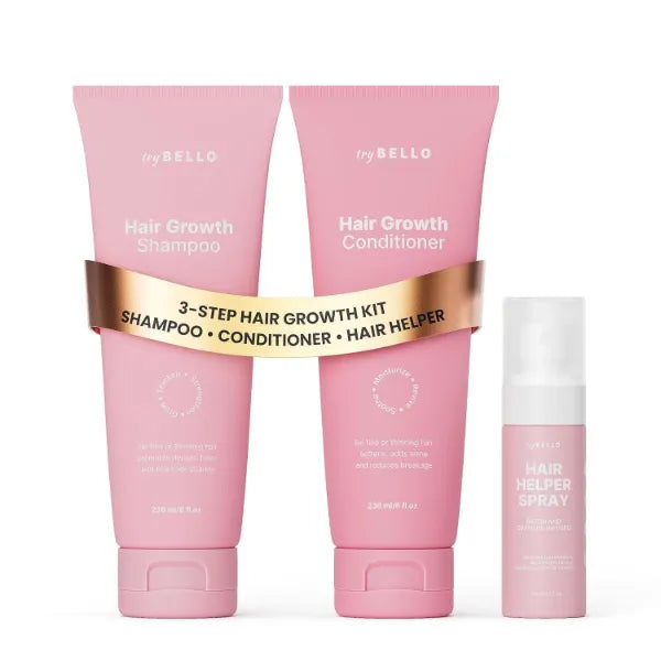 Trybello Growth Shampoo, Strengthening Conditioner & Hair Helper Spray Set