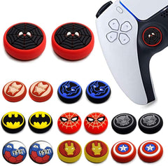 Jaeespon Analog Thumb Grip Stick Cover, Dualsense Wireless Controllers Game Remote Joystick Cap, Non-Slip Silicone Handle Protection Cover for PS5/PS4/Xbox one/360/Nintendo Switch PRO (Black Spider-Man)