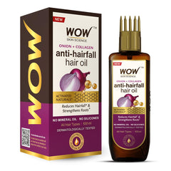 WOW Skin Science Onion Black Seed Hair Oil WITH COMB APPLICATOR - Controls Hair Fall, NO Mineral Oil, Silicones, Cooking Oil & Synthetic Fragrance - 100mL
