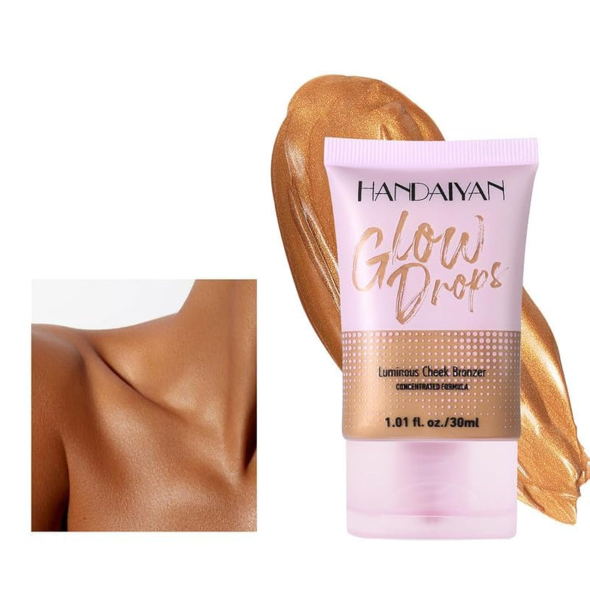 NALACAL Bronzer Tanning Foundation, Lightweight Full Coverage Bronzer Liquid Foundation Makeup, Waterproof Sweat-Proof Transfer-Proof, Natural Glow Matte Finish, All Skin Types (#02 Drak Bronzer)