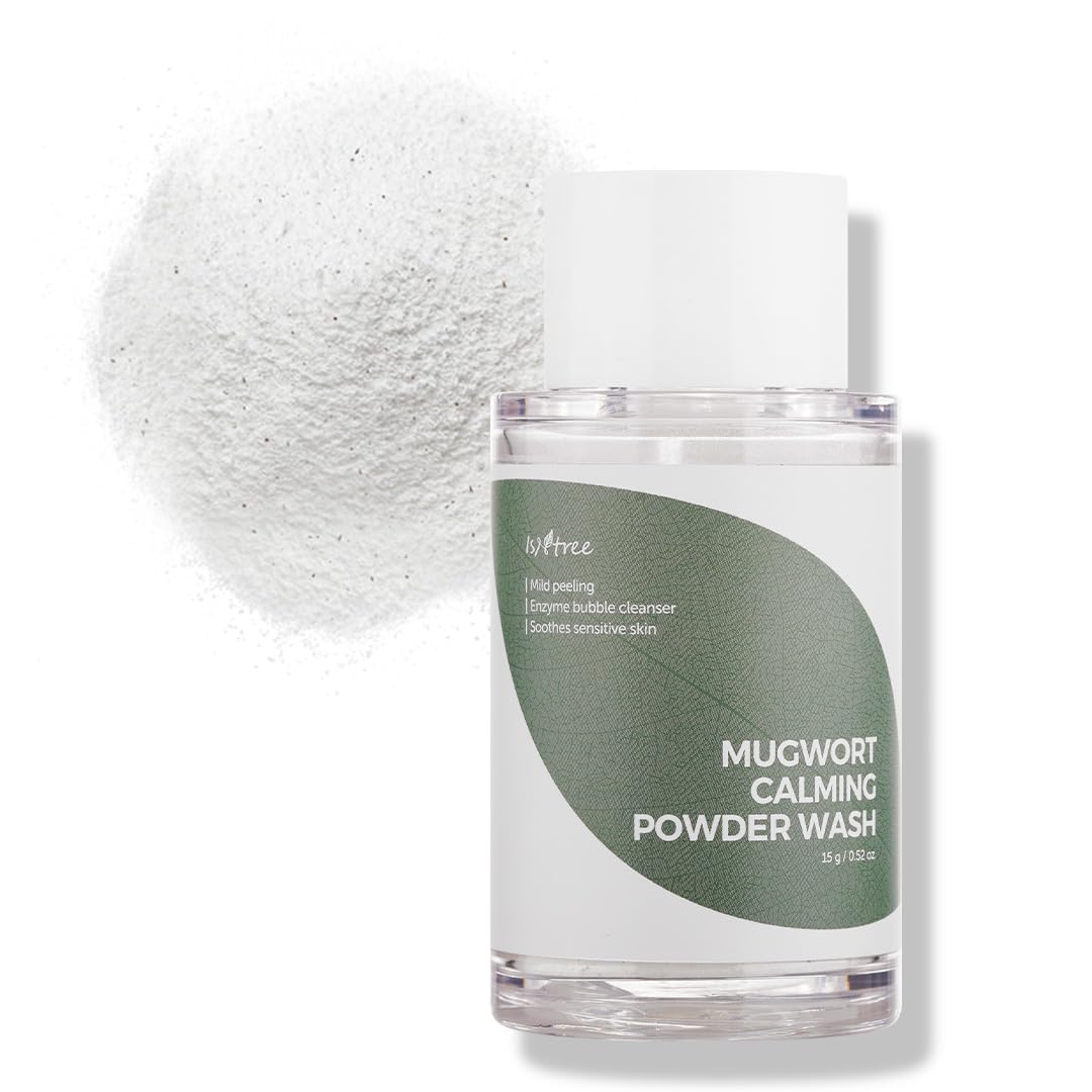 IsNtree Spot Saver Mugwort Powder Wash 15 g / 0.53oz | Mild Peeling, Enzyme bubble Cleanser, Calms irritated skin | Korean Skincare…