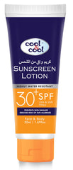 Cool & Cool Sunscreen Lotion SPF 30+ - Highly Water Resistant, UVA & UVB Filters, Prevents Skin Damage & Reduces Risk of Sun Allergies, Face & Body 50 ML