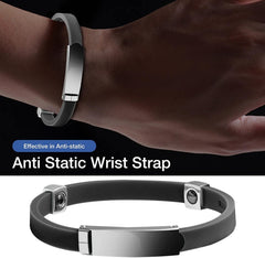 MAKINGTEC Anti-Static Cordless Wristband Wrist Strap Automatic Electrostatic Removal Bracelet Not Easy Fall Off Adjustable Antistatic Static Silicone Wristband Pulseras for Men Women